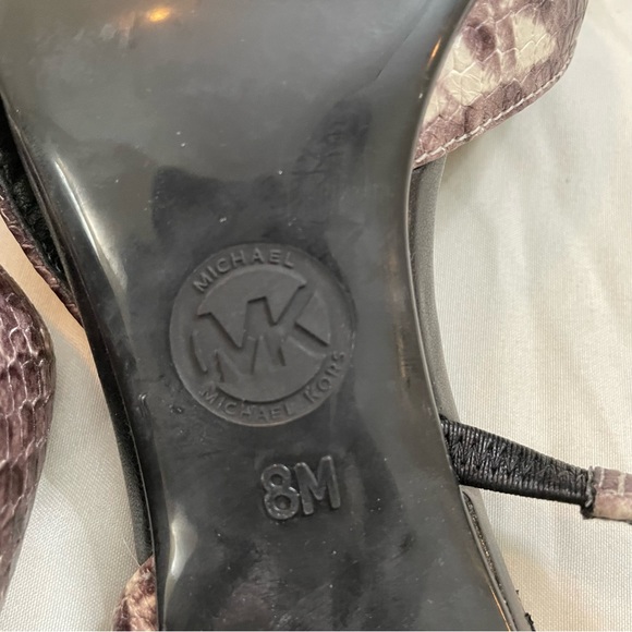 Michael Kors Snakeskin Kitten Heel, Sling Back, Women's 8 - Picture 4 of 10